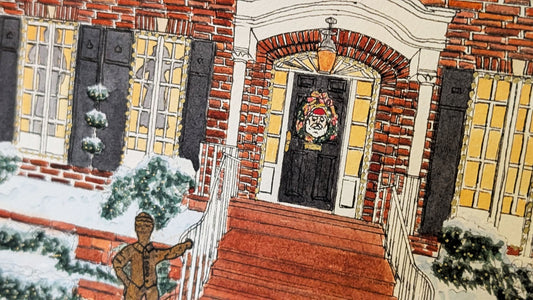 Home Alone House A4 Art Print | Watercolour Illustration