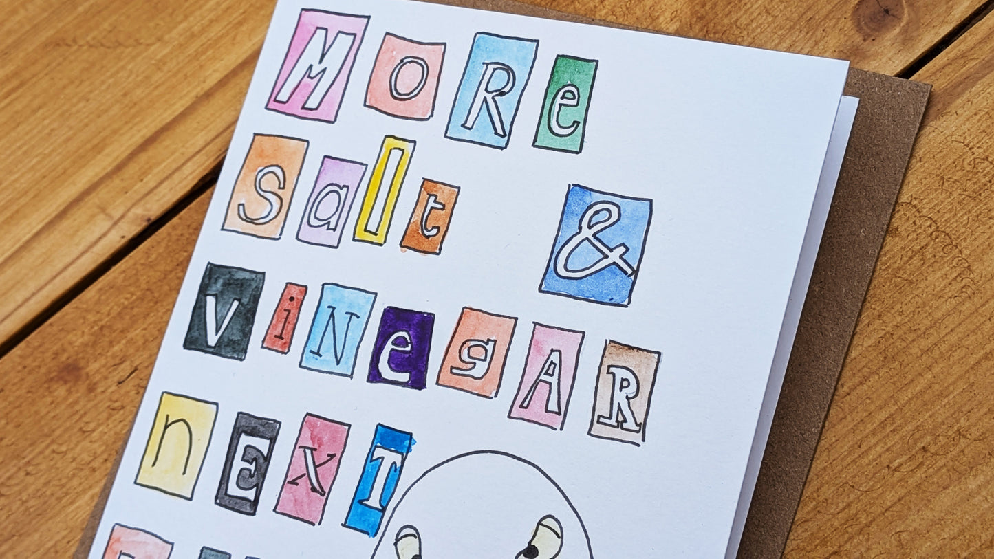 Seagull Greetings Card – Hand-Painted Original Watercolour Card - Natalie Benson Art