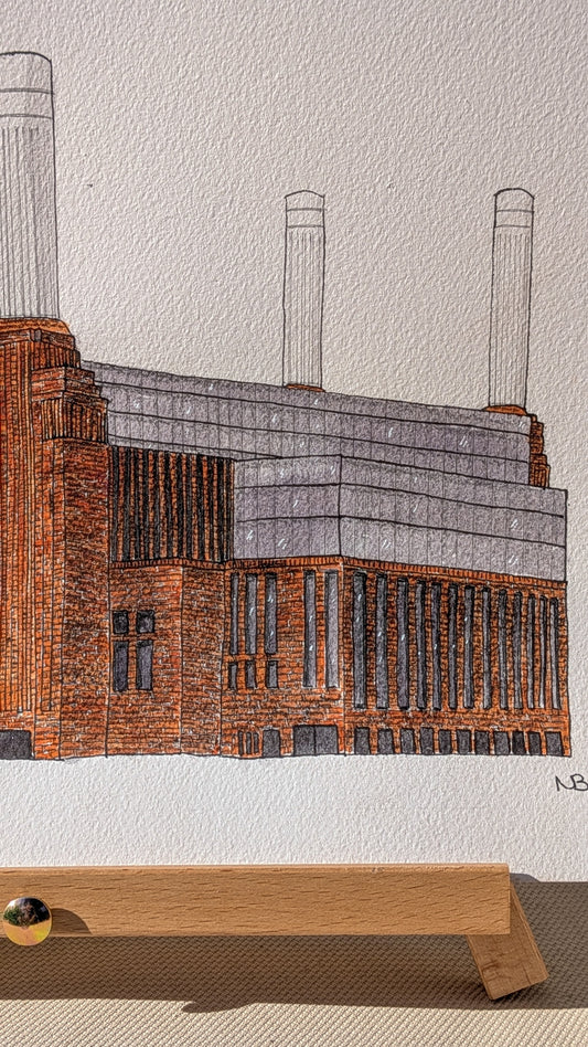 Battersea Power Station – Original A4 Watercolour Illustration - Natalie Benson Art