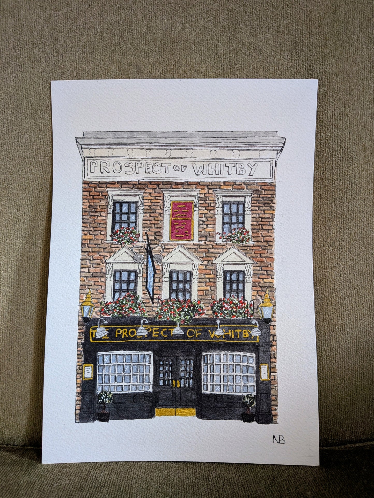 Prospect of Whitby London Pub Art Print (A4 & A5) | Historic London Wall Art | British Pub Illustration | London Greetings Card