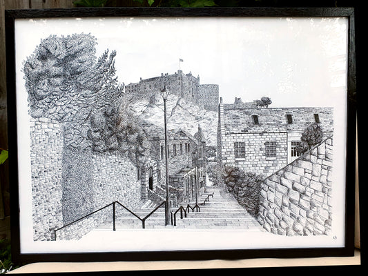 Bespoke A1 or A0 Hand-Drawn Fineliner Cityscape - Detailed ink drawing of your chosen city or favourite view