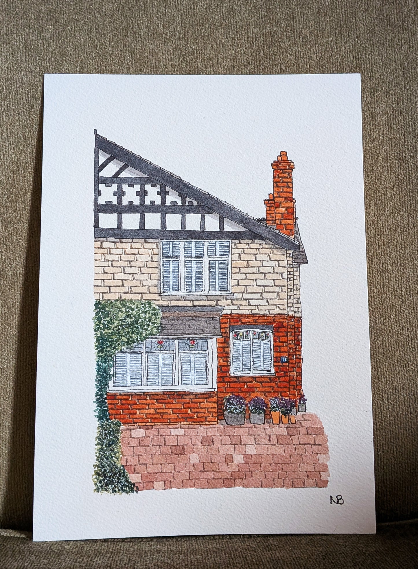 Bespoke House or Business Painting, Custom Hand Made Illustration