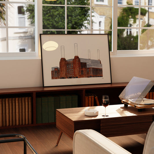 Battersea Power Station Handmade Watercolour Illustration | Signed London Architectural Art