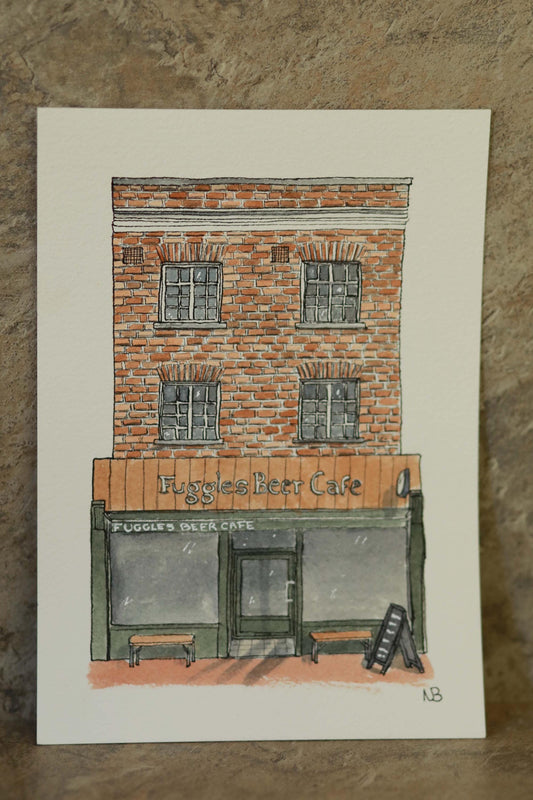 Fuggles Pub, Tunbridge Wells, A5 Handmade Watercolour Painting - Wall Art, Pub Illustration, Unique Gift, Birthday, Anniversary, Pub Lovers