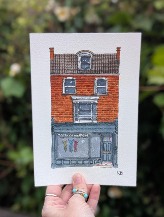 Totally Awesome Toy Shop, York - Original Watercolour Painting - Natalie Benson Art