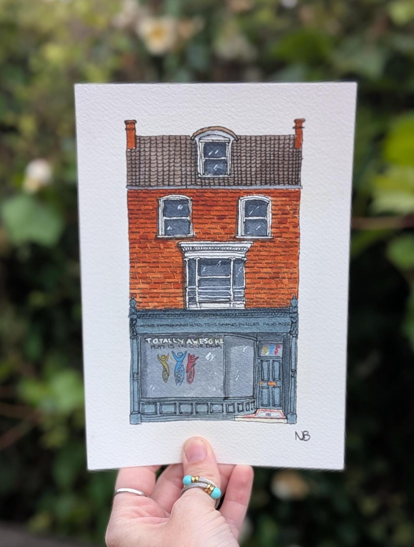 Original Watercolour Painting: York Toy Shop, Handmade A5 Artwork