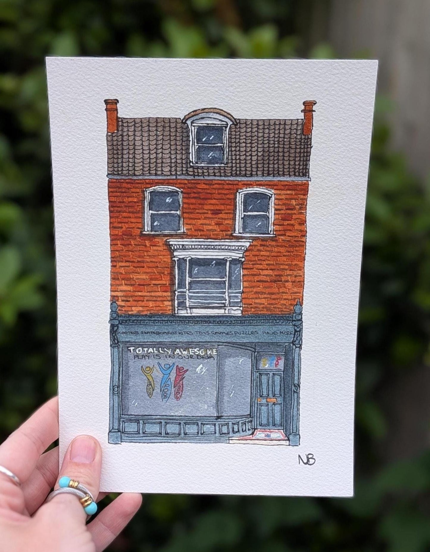 Original Watercolour Painting: York Toy Shop, Handmade A5 Artwork