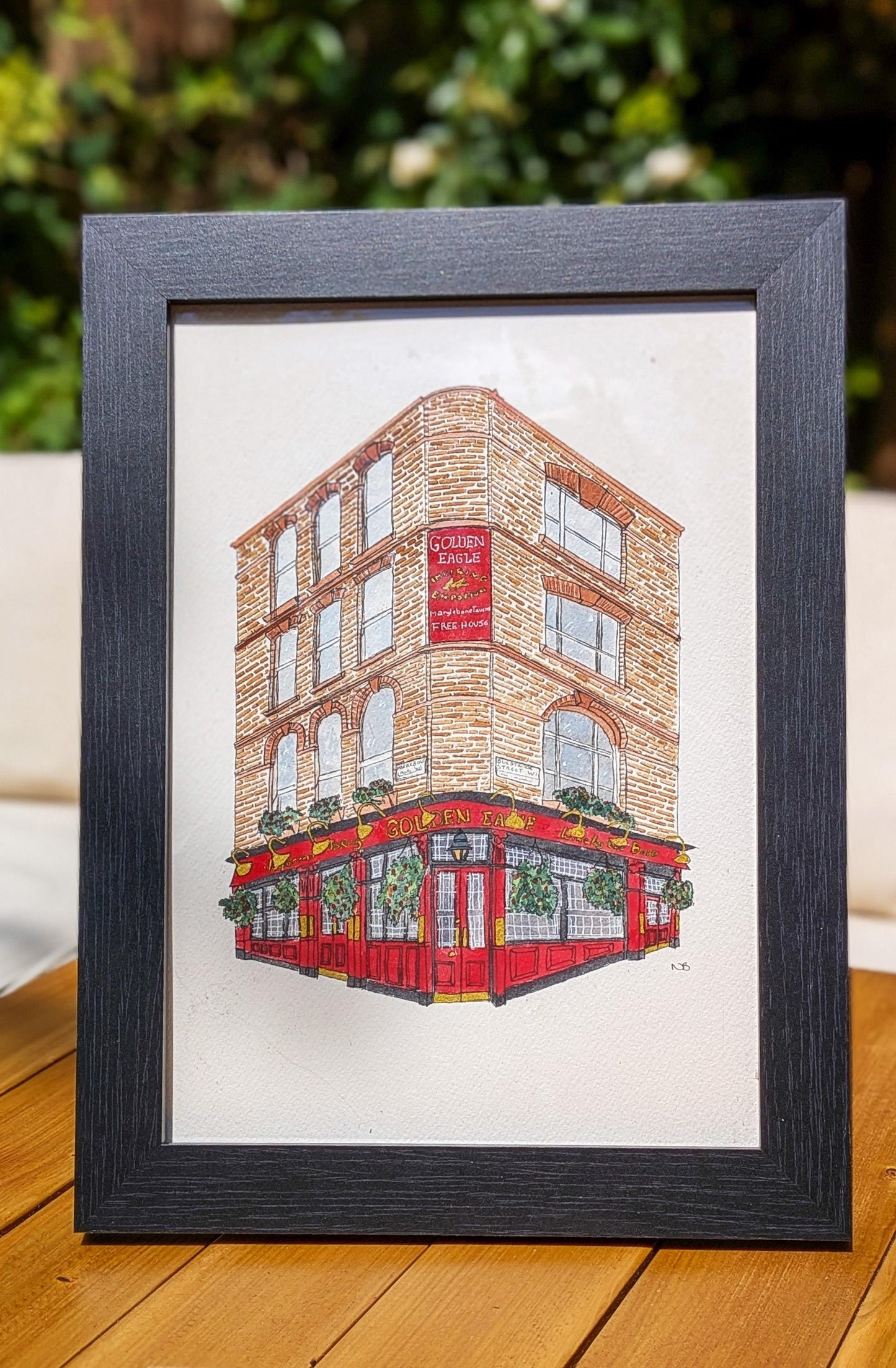 The Golden Eagle Pub, Marylebone - Original Handmade Watercolour Painting
