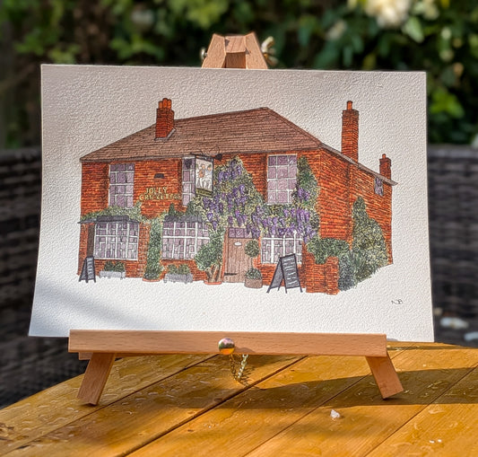 Bespoke Pub or Business Painting, Custom Hand Made Illustration, Cafe, Pub, Shop, Restaurant - Wall Art, Unique Gift for Business Owners, Anniversary, 1st Date, Favourite Pub