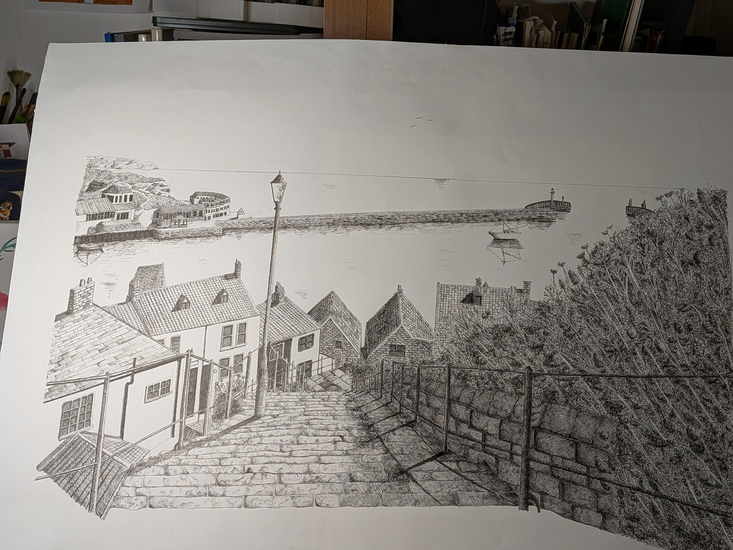 Bespoke A1 or A0 Hand-Drawn Fineliner Cityscape - Detailed ink drawing of your chosen city or favourite view