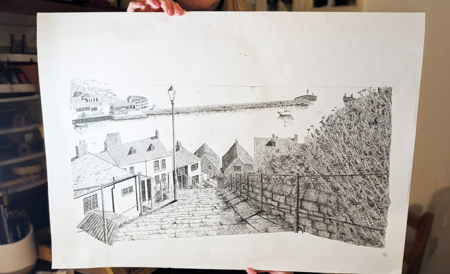 Bespoke A1 or A0 Hand-Drawn Fineliner Cityscape - Detailed ink drawing of your chosen city or favourite view