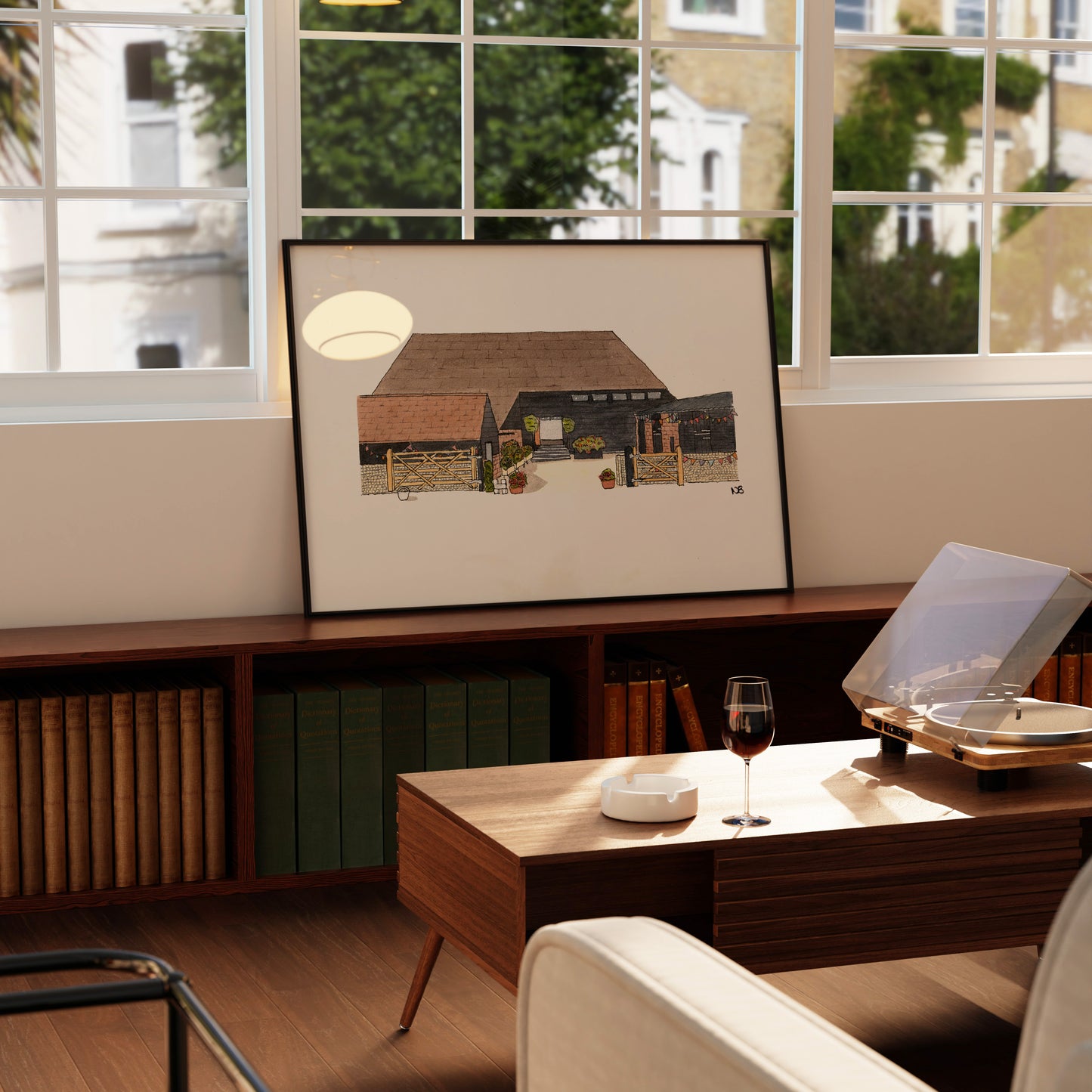 Bespoke Wedding Venue Illustration for International Customers – Custom Commission